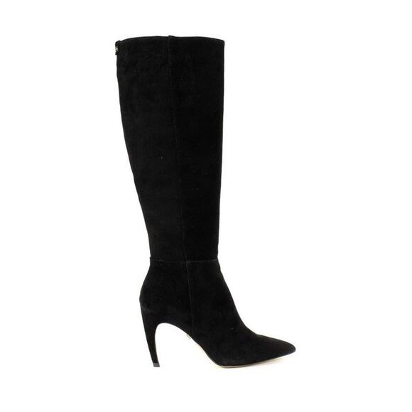 Sam Edelman Black Suede Tall Stiletto Heel Boots Size 9 - Picture 1 of 12